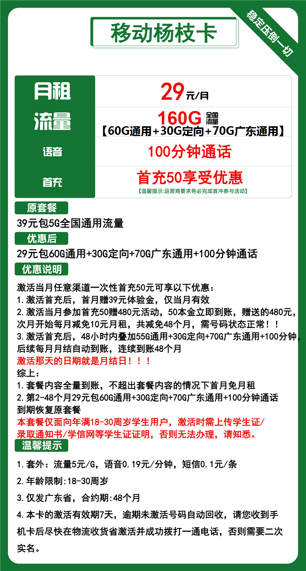 魔卡之家，移动杨枝卡资费套餐介绍