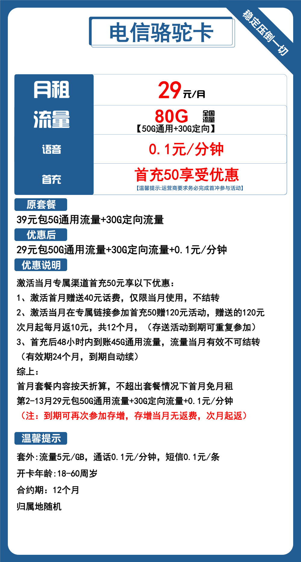 魔卡之家，电信骆驼卡资费套餐介绍