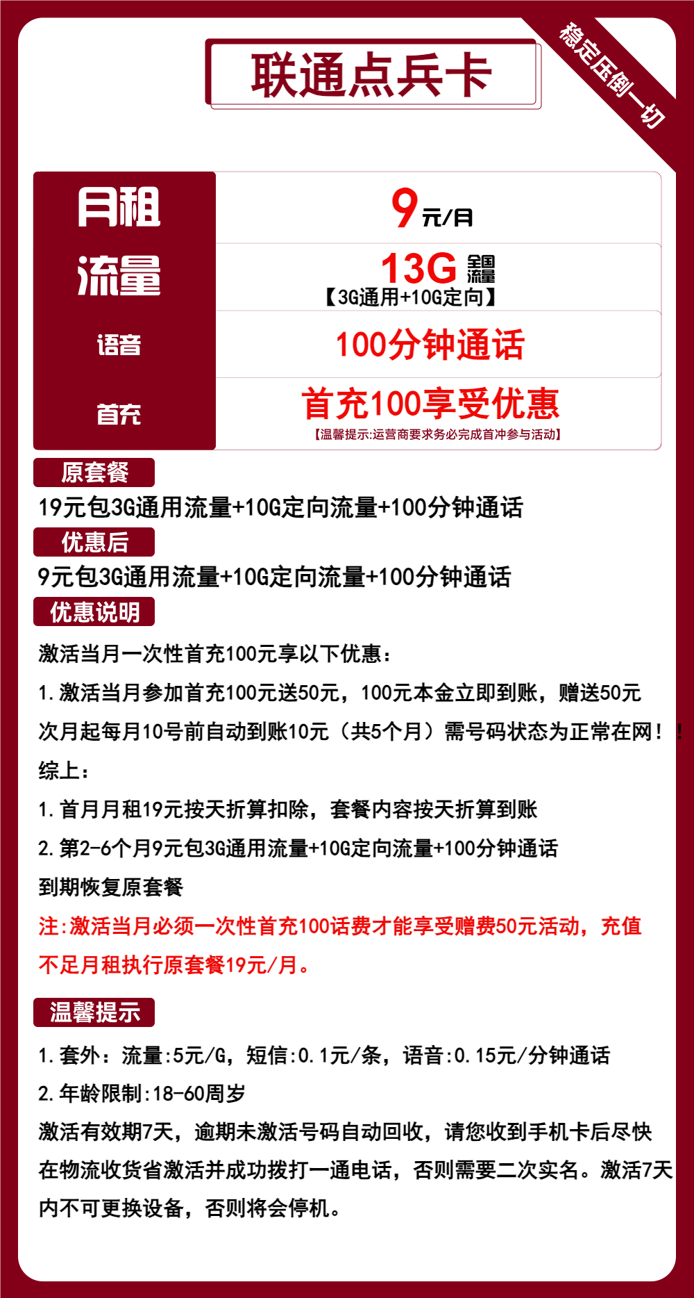 魔卡之家，联通点兵卡资费套餐介绍