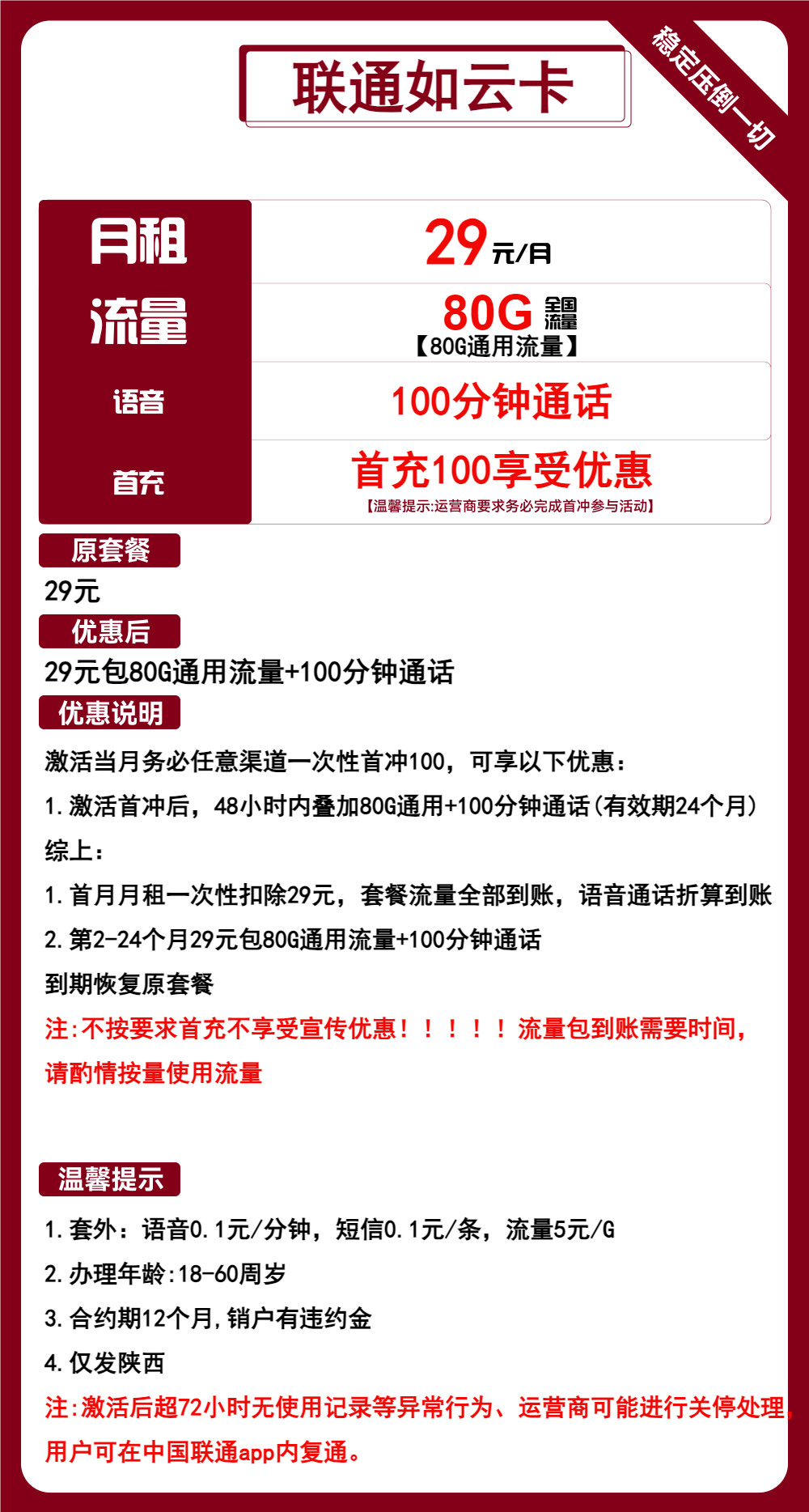 魔卡之家，联通如云卡资费套餐介绍