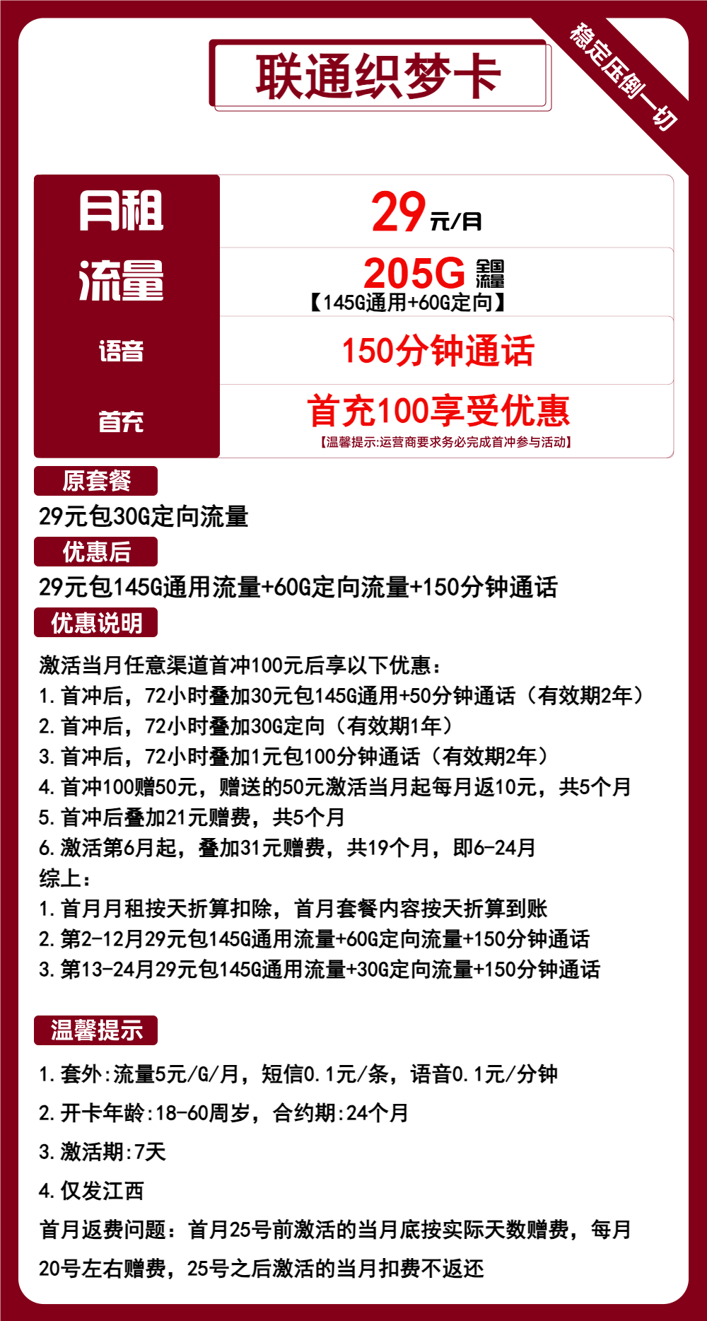 魔卡之家，联通织梦卡资费套餐介绍