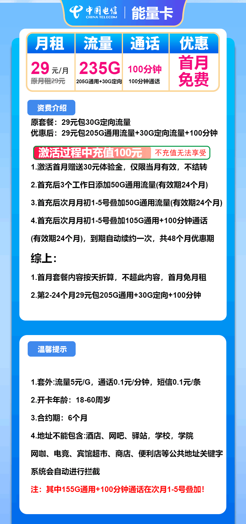 魔卡之家，电信能量卡资费套餐介绍